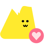 Yellow avatar with a heart