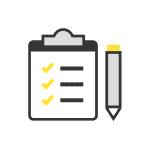 list and pen icons