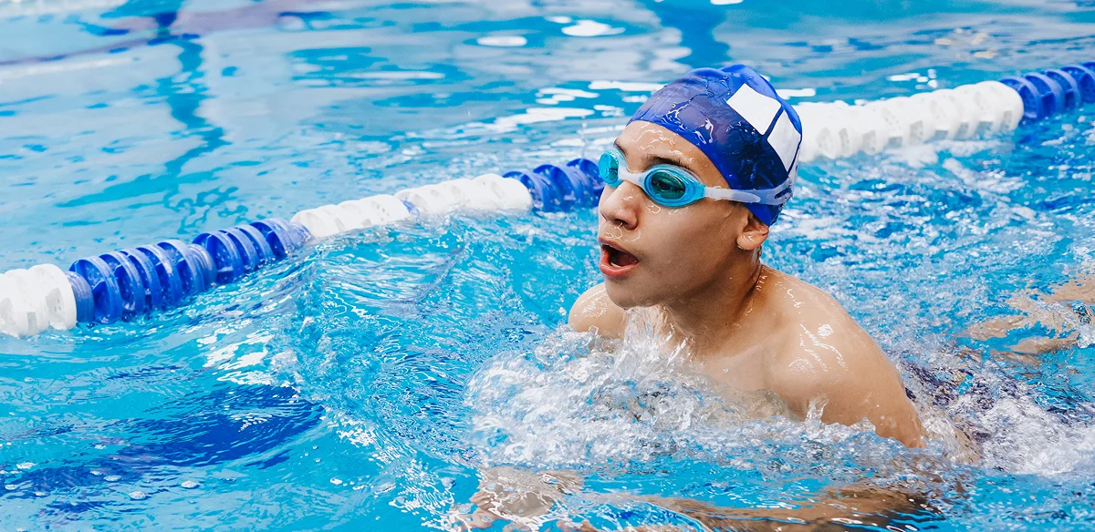 boy swimming